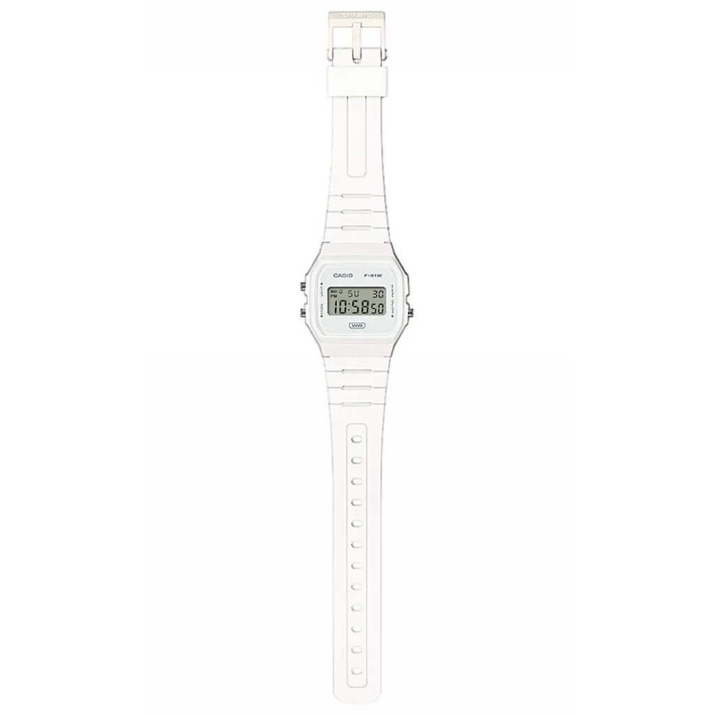 CASIO COLLECTION Montre cadran blanc bracelet résine blanc Outlet