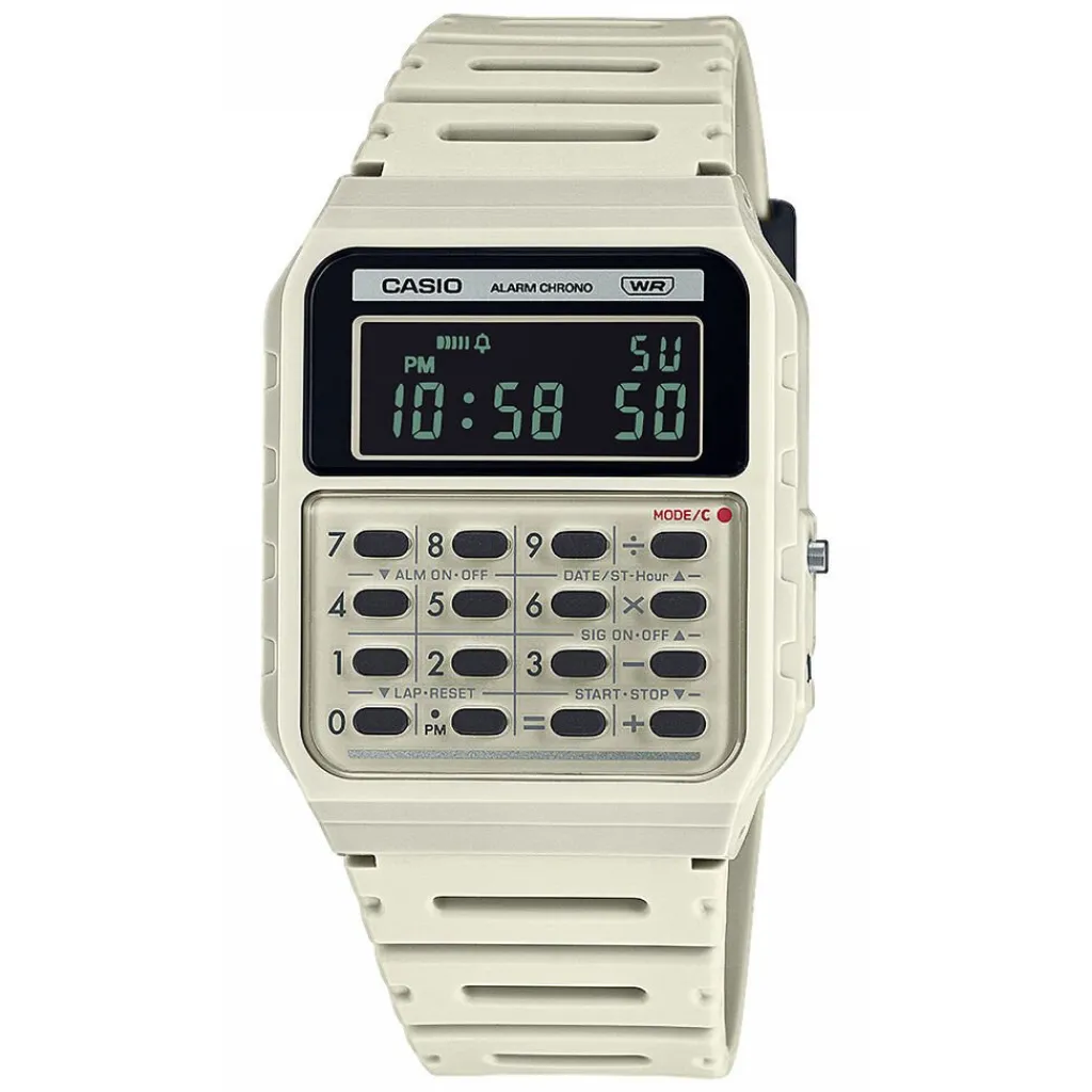 CASIO COLLECTION Montre cadran blanc bracelet résine blanc Outlet