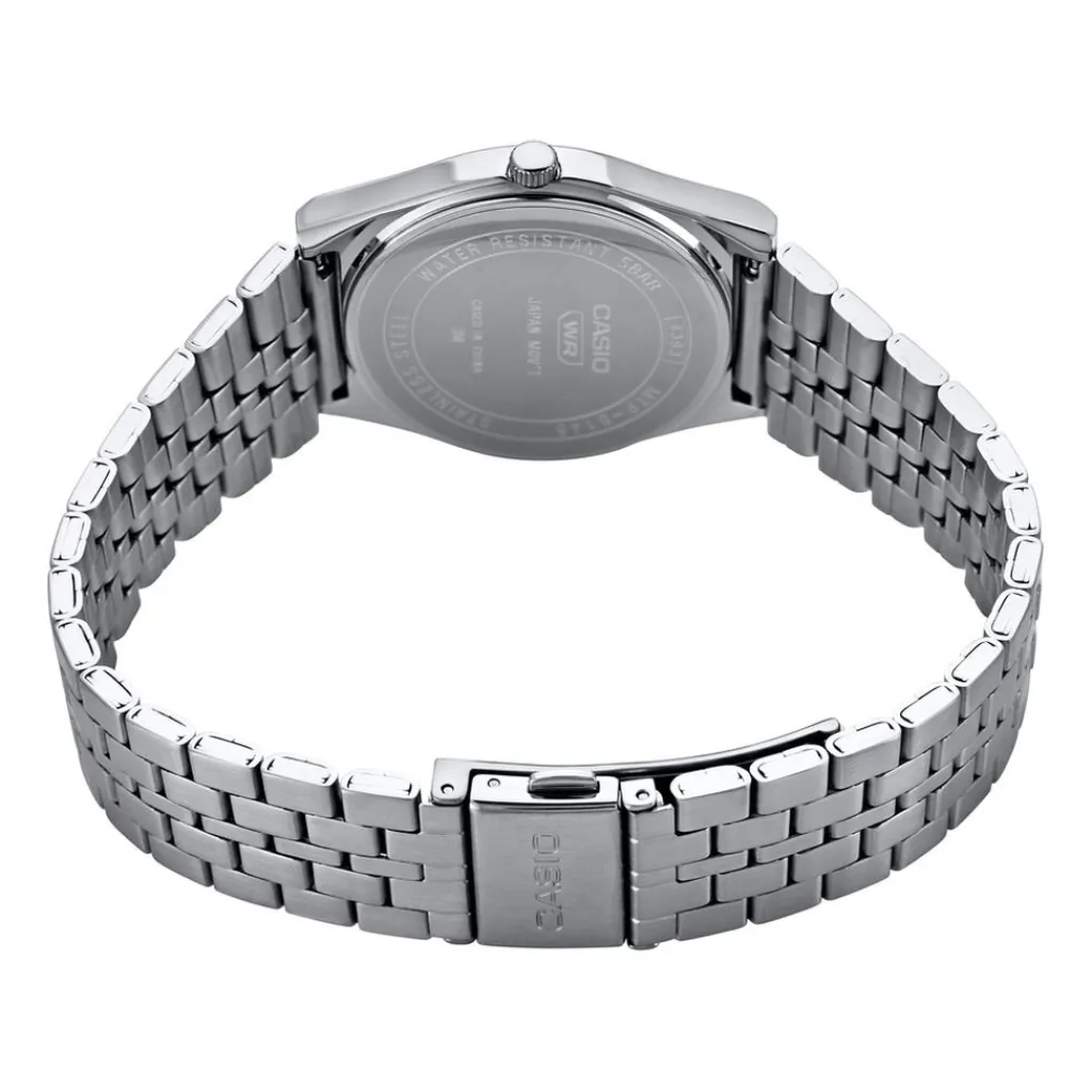 CASIO COLLECTION Montre Azur cadran gris fond azur bracelet acier argenté Online
