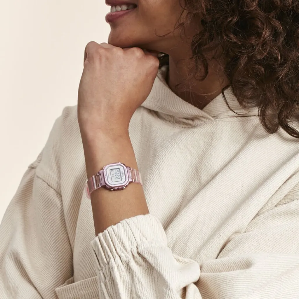 CASIO COLLECTION Montre Bicolore cadran rose fond bicolore bracelet résine rose Online