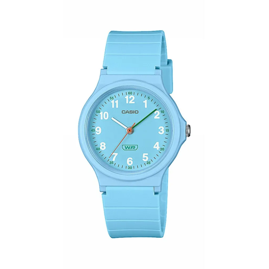 CASIO COLLECTION Montre Casio Timeless Collection Bleu Sky cadran bleu sky fond bleu sky bracelet résine bleu Discount