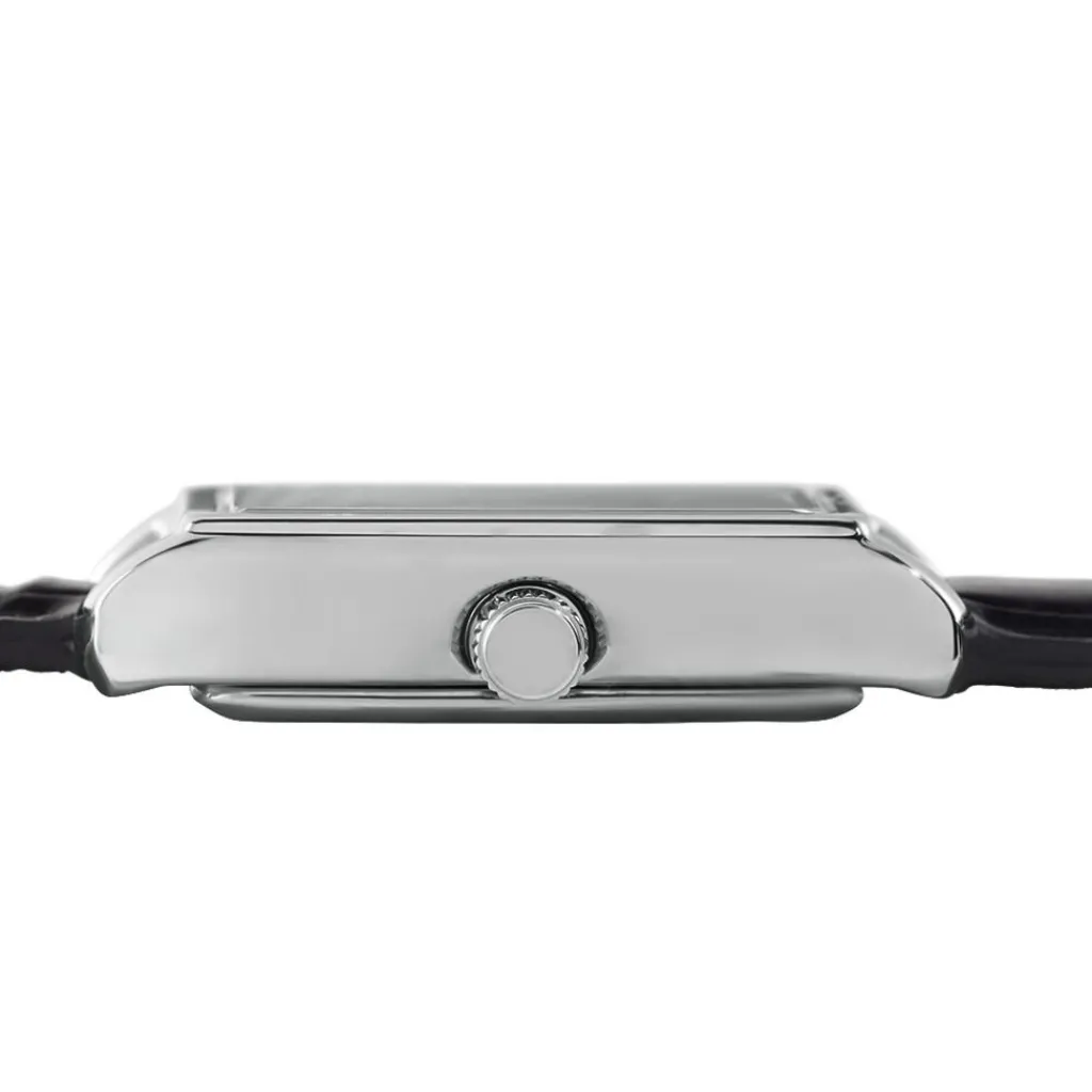 CASIO COLLECTION Montre Gris cadran argenté fond gris bracelet cuir noir Clearance