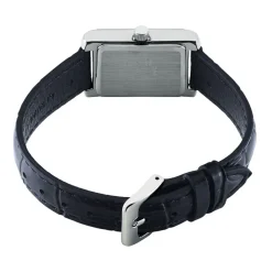 CASIO COLLECTION Montre Gris cadran argenté fond gris bracelet cuir noir Clearance