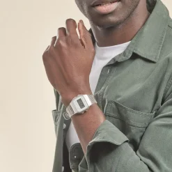 CASIO COLLECTION Montre Vintage Edgy Blanc cadran blanc bracelet résine blanche