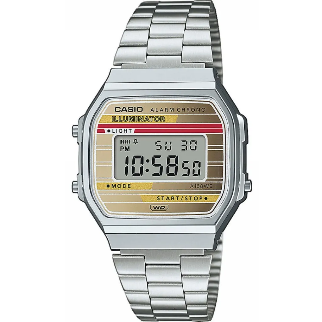 CASIO COLLECTION Montre Vintage Iconic cadran argenté bracelet acier argenté Sale