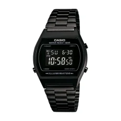 CASIO COLLECTION Montre Vintage Noir cadran noir fond noir bracelet acier noir Hot