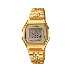 CASIO COLLECTION Montre Vintage Champagne cadran doré fond doré bracelet acier doré Outlet