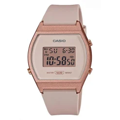 CASIO COLLECTION Montre Vintage Rose cadran rose fond rose bracelet résine rose Discount