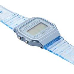 CASIO COLLECTION Montre Vintage Edgy Bleu cadran bleu bracelet résine bleue Outlet