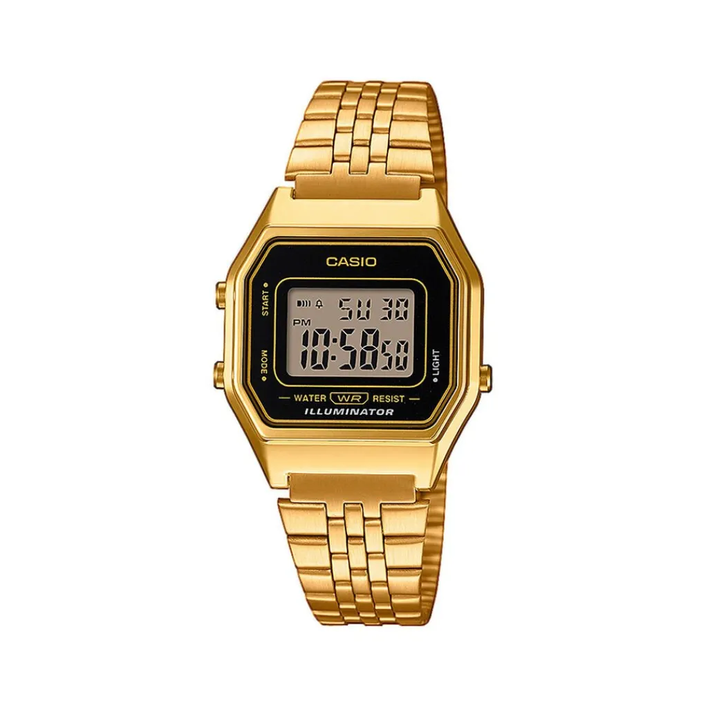 CASIO COLLECTION Montre Vintage Champagne cadran doré fond champagne bracelet acier doré Online
