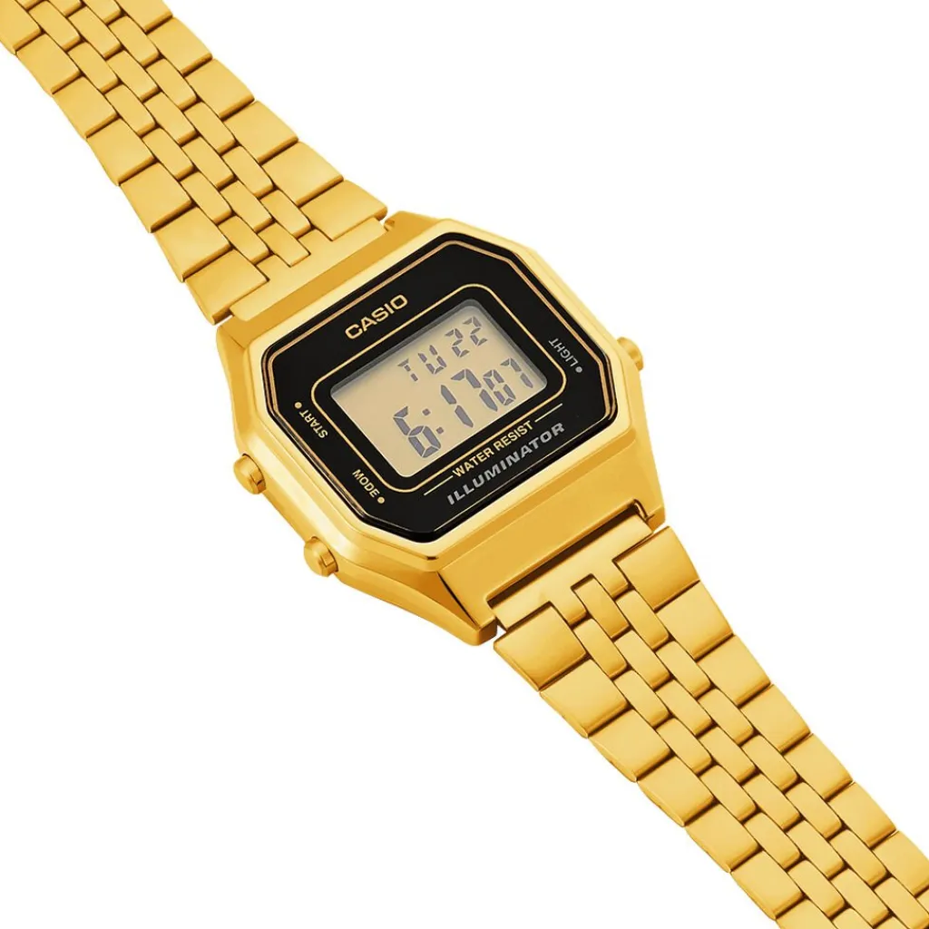 CASIO COLLECTION Montre Vintage Champagne cadran doré fond champagne bracelet acier doré Online