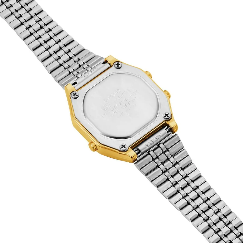 CASIO COLLECTION Montre Vintage Champagne cadran doré fond champagne bracelet acier doré Online