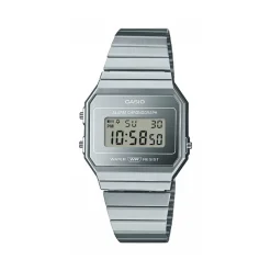 CASIO COLLECTION Montre Vintage cadran argenté bracelet acier argenté Best
