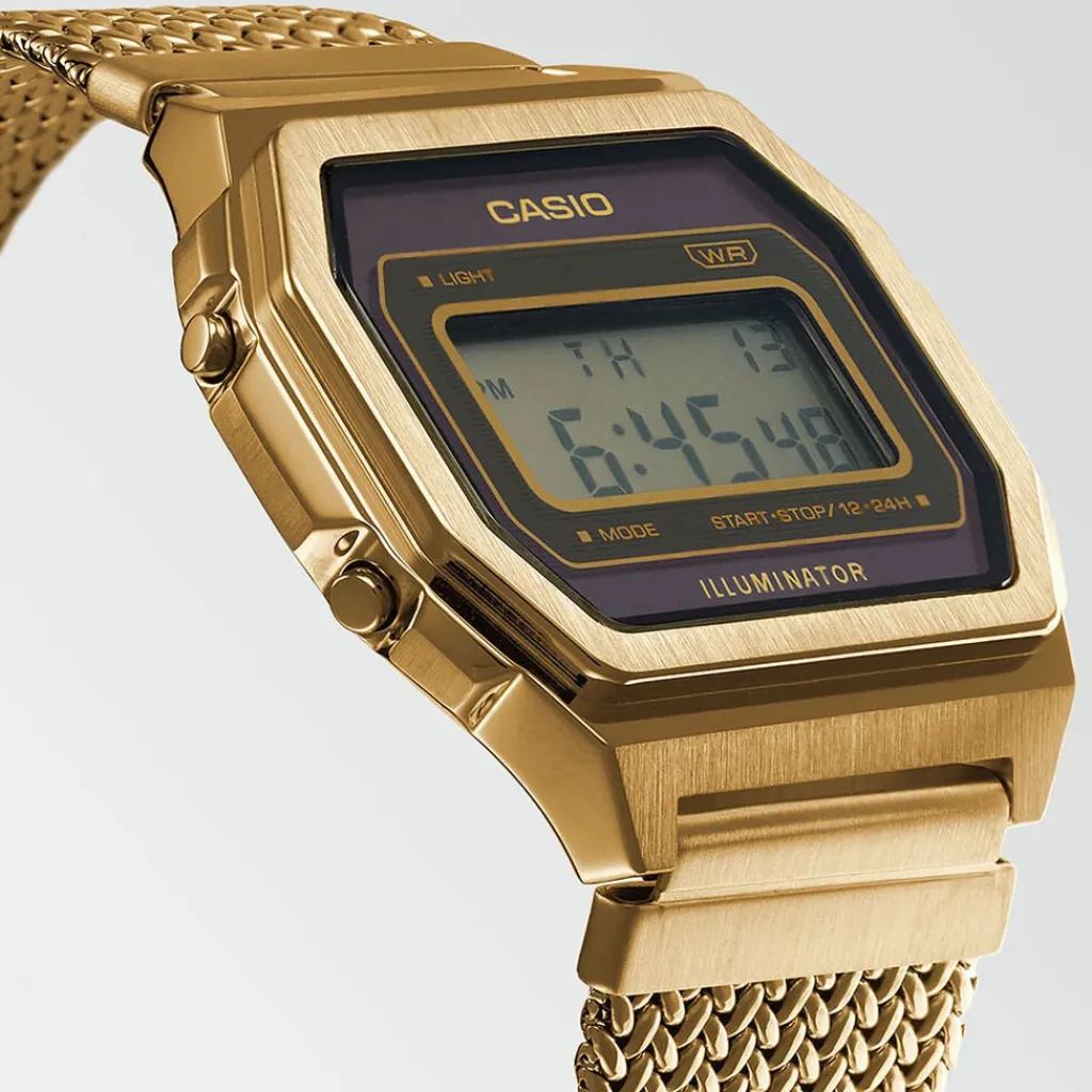 CASIO COLLECTION Montre Vintage Champagne cadran doré bracelet acier doré Online