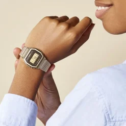 CASIO COLLECTION Montre Vintage Champagne cadran doré bracelet acier doré Online