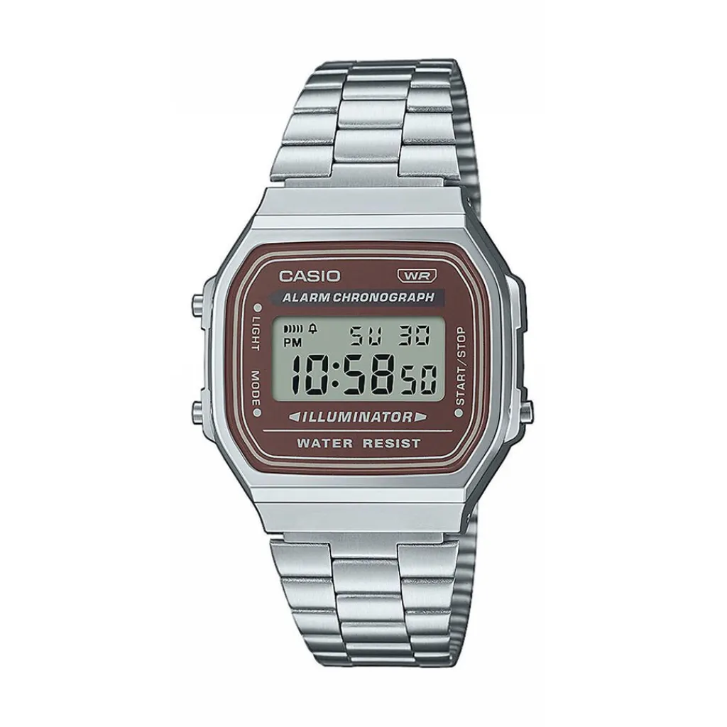 CASIO COLLECTION Montre Vintage cadran argenté bracelet acier argenté Online