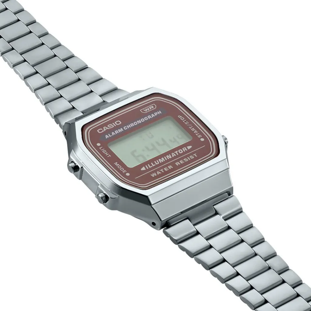 CASIO COLLECTION Montre Vintage cadran argenté bracelet acier argenté Online