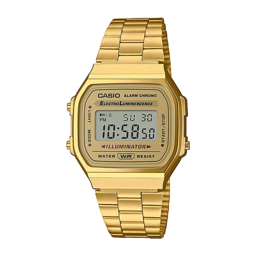 CASIO COLLECTION Montre Vintage 2 Tons cadran doré fond champagne bracelet acier doré Clearance