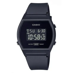 CASIO COLLECTION Montre Vintage Noir cadran noir bracelet résine noire Sale
