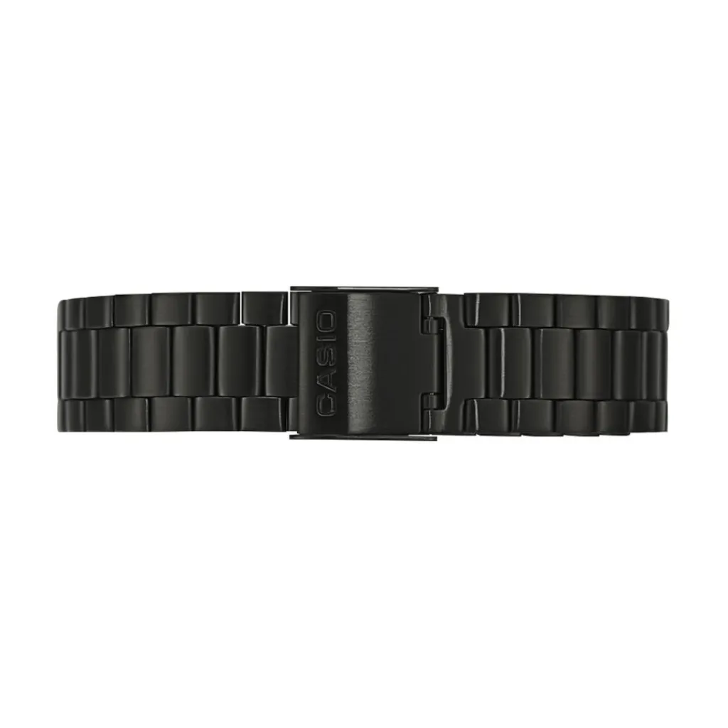CASIO COLLECTION Montre Vintage Noir cadran doré fond noir bracelet acier noir Online