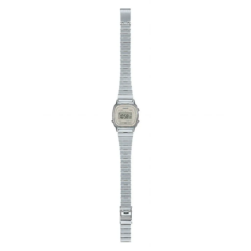 CASIO COLLECTION Montre Vintage cadran argenté bracelet acier argenté New