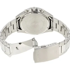 CASIO EDIFICE Montre Bleu cadran argenté fond bleu bracelet acier argenté Best