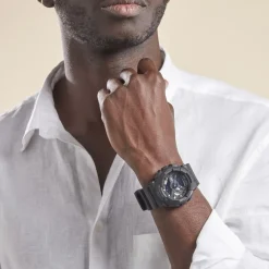 CASIO G-SHOCK Montre Black & White Noir cadran noir fond noir bracelet résine noire Sale