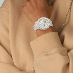 CASIO G-SHOCK Montre Blanc cadran blanc fond blanc bracelet résine blanche Outlet