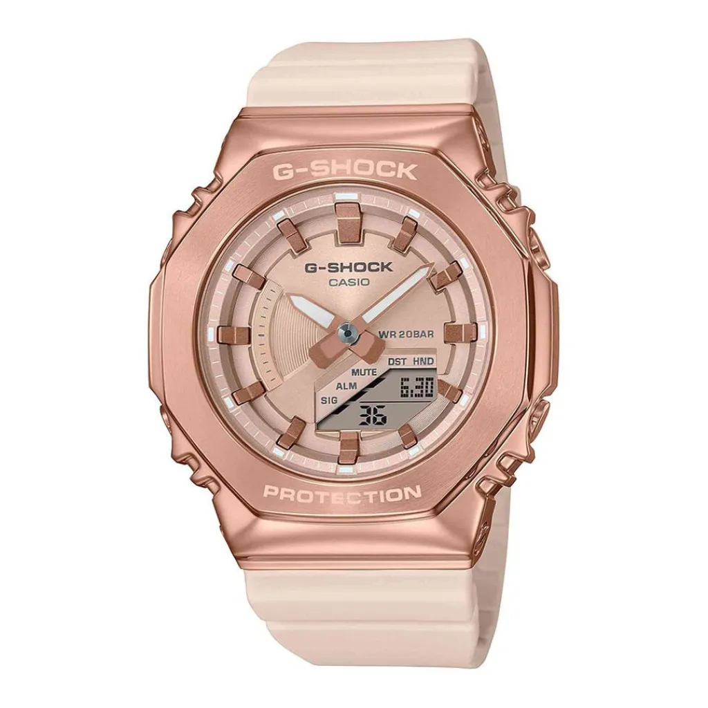 CASIO G-SHOCK Montre Casio G Shock Gm2100 Rose cadran rose fond rose bracelet résine rose Clearance