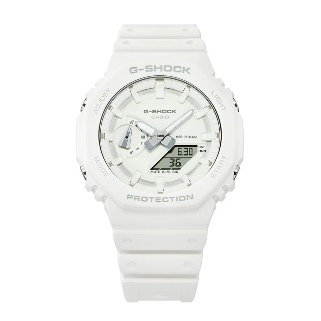 CASIO G-SHOCK Montre Classic Blanc cadran blanc fond blanc bracelet résine blanc Best