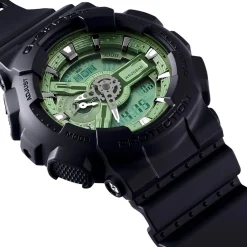 CASIO G-SHOCK Montre Classic Vert cadran noir fond vert bracelet résine noir Discount