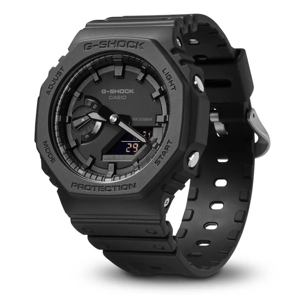 CASIO G-SHOCK Montre Classic Noir cadran noir fond noir bracelet résine noire Discount