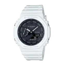 CASIO G-SHOCK Montre Classic Noir cadran blanc fond noir bracelet résine blanc Online
