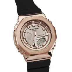 CASIO G-SHOCK Montre Dorée Rosés cadran doré rose fond doré rose bracelet résine noire Discount