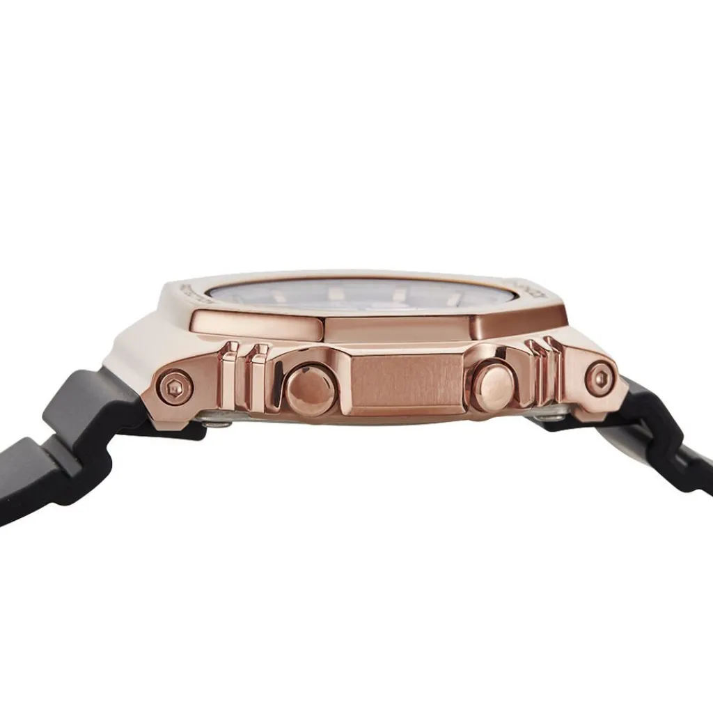 CASIO G-SHOCK Montre Dorée Rosés cadran doré rose fond doré rose bracelet résine noire Discount