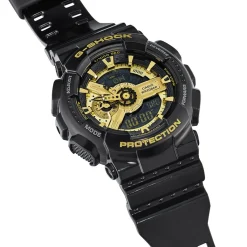 CASIO G-SHOCK Montre Gold Noir cadran noir fond noir bracelet résine noire Clearance
