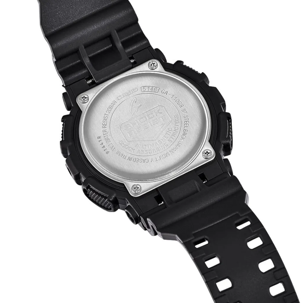 CASIO G-SHOCK Montre Gold Noir cadran noir fond noir bracelet résine noire Clearance