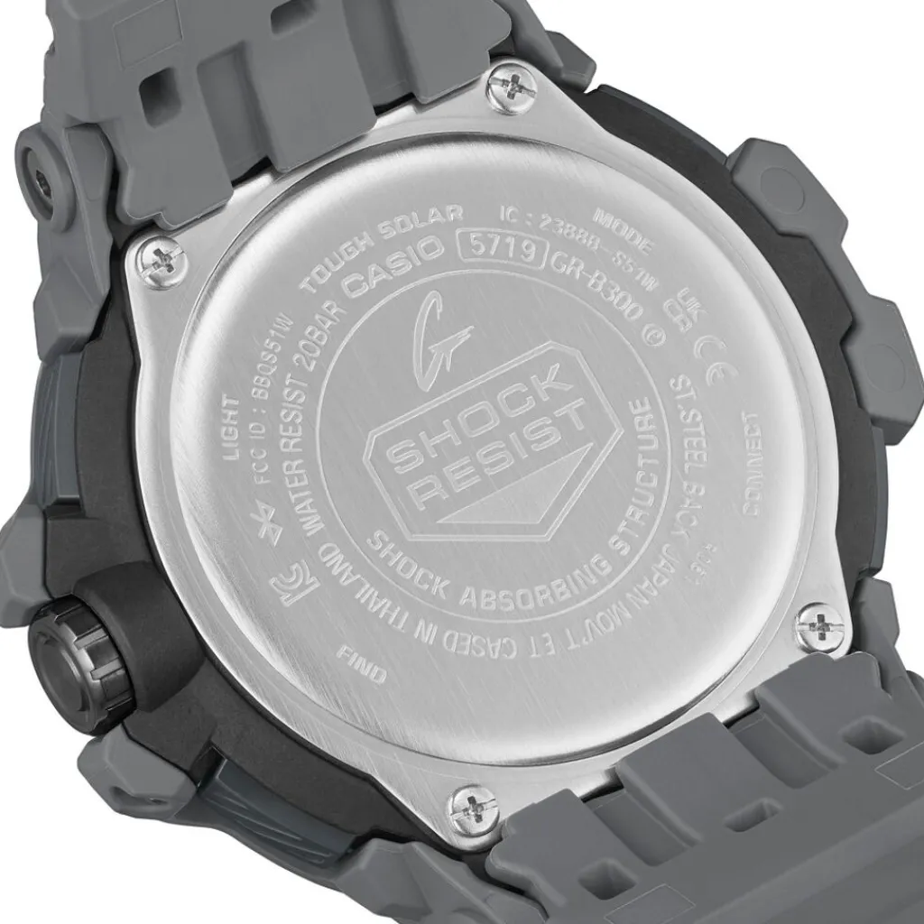 CASIO G-SHOCK Montre Gravitymaster Noir cadran gris fond noir bracelet résine gris Best
