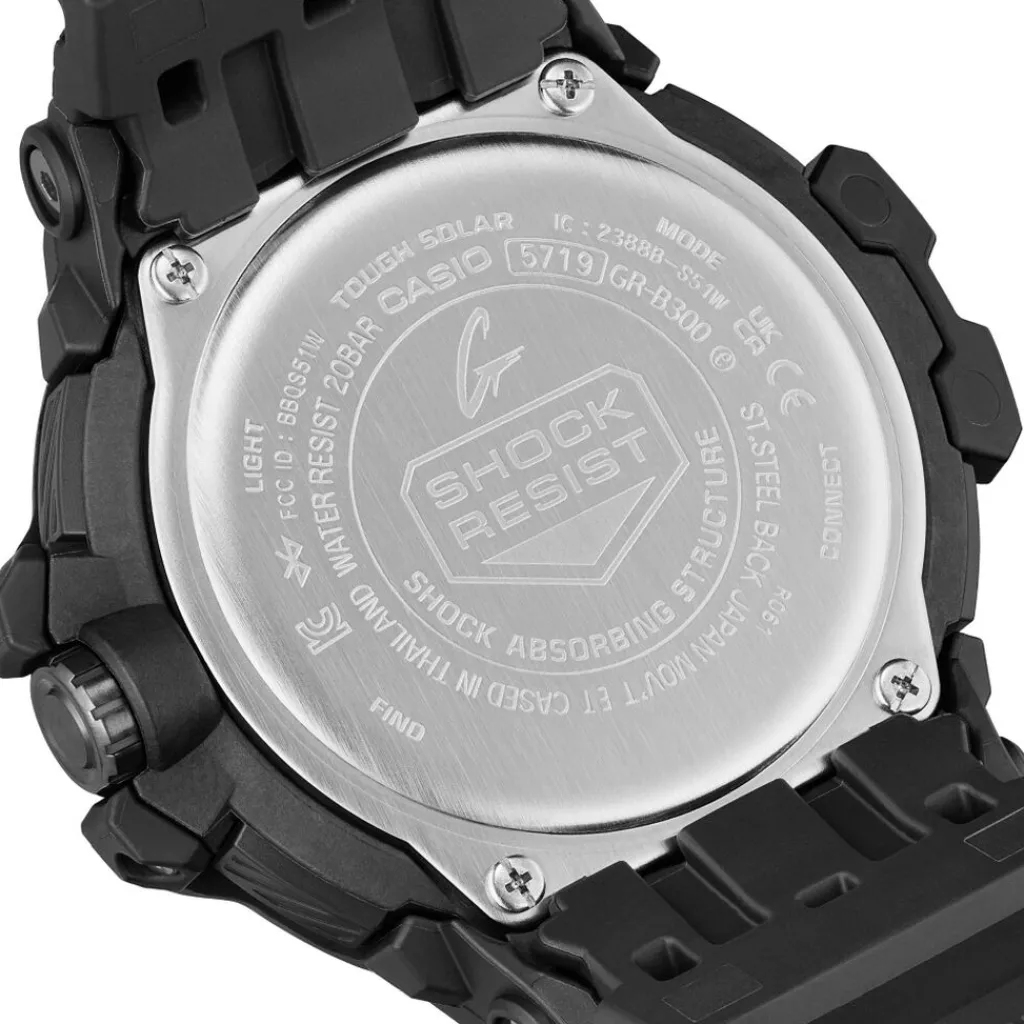 CASIO G-SHOCK Montre Gravitymaster Noir cadran noir fond noir bracelet résine noir Outlet