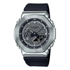 CASIO G-SHOCK Montre Gris cadran argenté bracelet résine noire Best