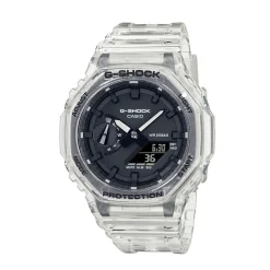CASIO G-SHOCK Montre Noir cadran gris fond noir bracelet résine blanche New