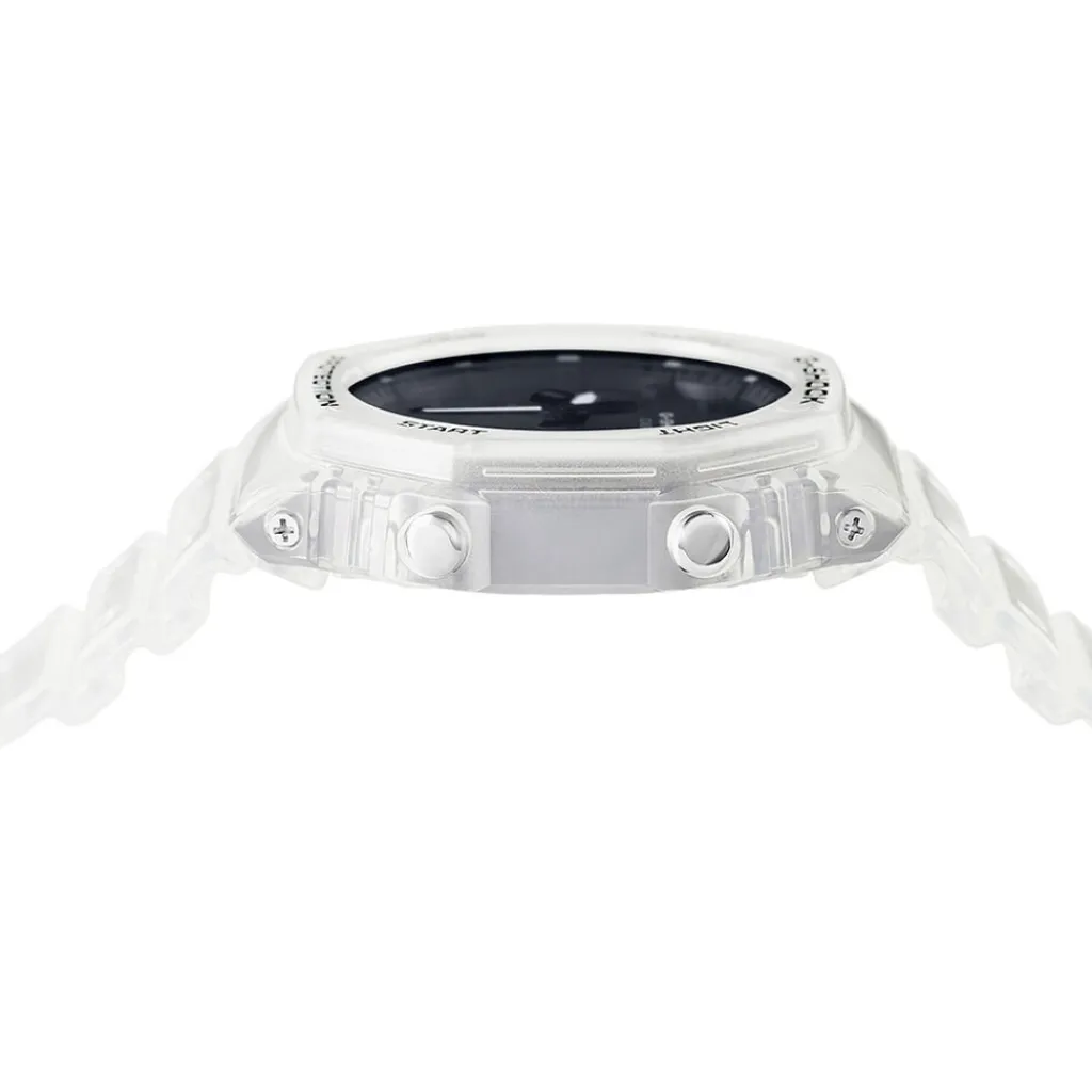 CASIO G-SHOCK Montre Noir cadran gris fond noir bracelet résine blanche New