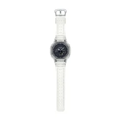 CASIO G-SHOCK Montre Noir cadran gris fond noir bracelet résine blanche New