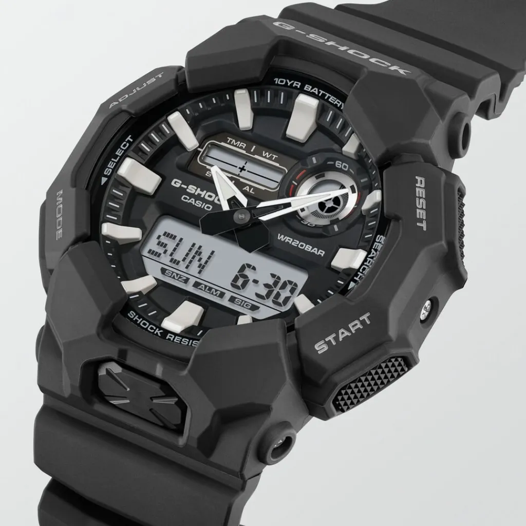 CASIO G-SHOCK Montre Noir cadran noir fond noir bracelet résine noir New