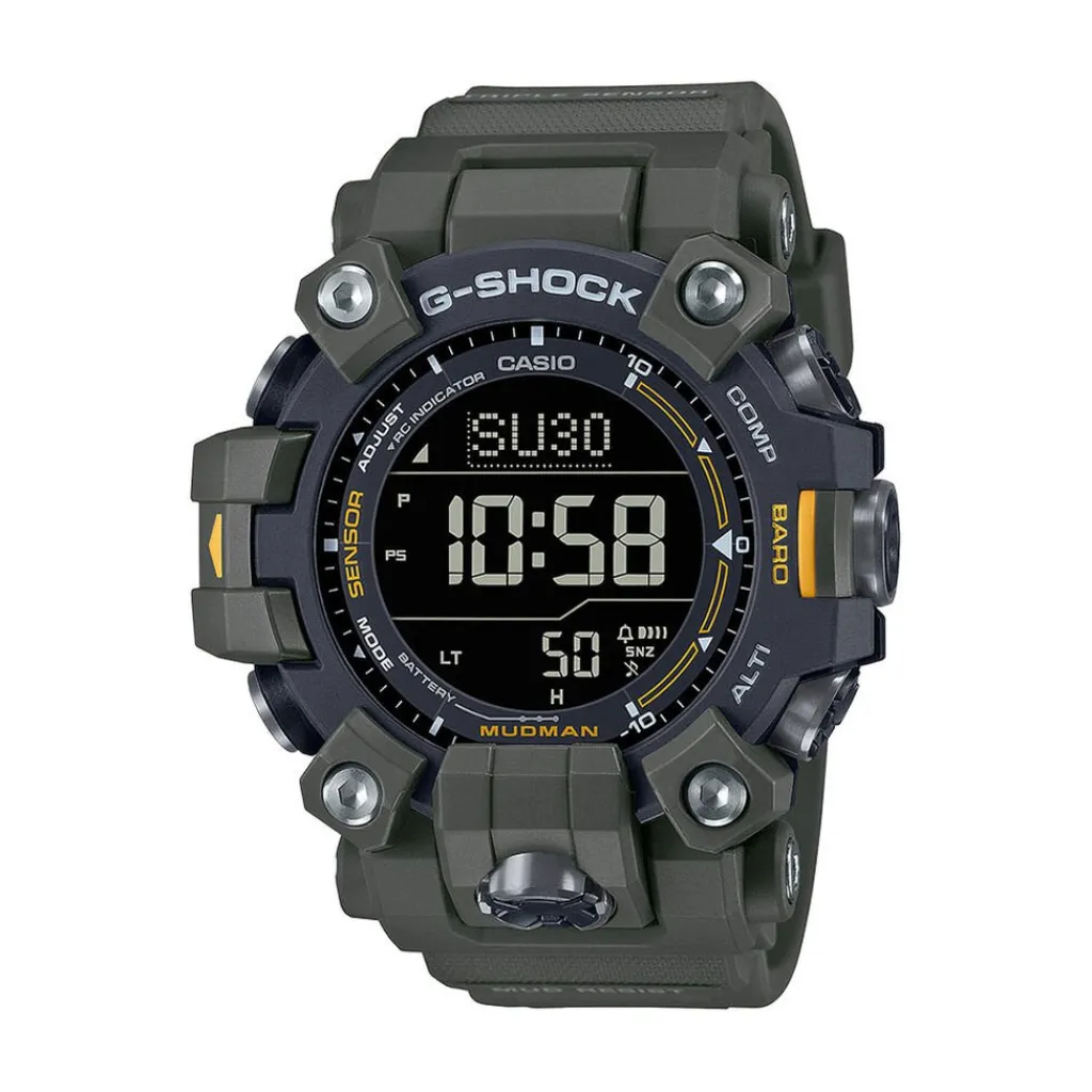 CASIO G-SHOCK Montre Noir cadran vert bracelet résine vert Best
