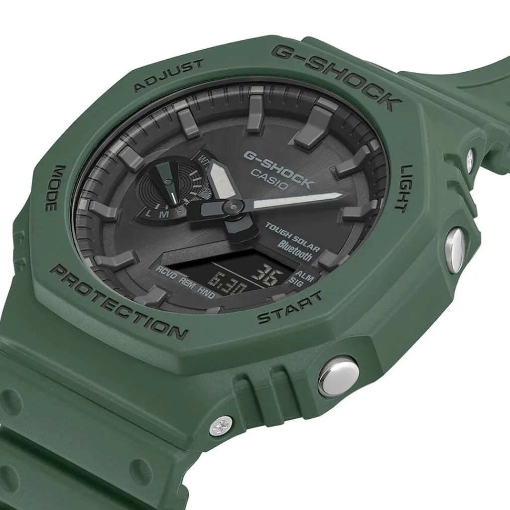 CASIO G-SHOCK Montre Noir cadran vert fond noir bracelet résine vert Hot