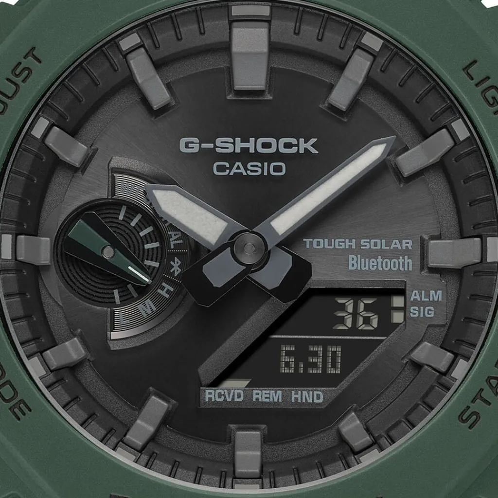 CASIO G-SHOCK Montre Noir cadran vert fond noir bracelet résine vert Hot