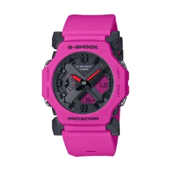 CASIO G-SHOCK Montre Noir cadran fuschia fond noir bracelet résine fuschia Discount
