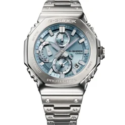 CASIO G-SHOCK Montre Premium Bleu Sky cadran argenté fond bleu sky bracelet acier argenté Sale