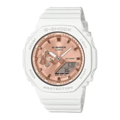 CASIO G-SHOCK Montre Rose cadran blanc fond rose bracelet résine blanc Sale